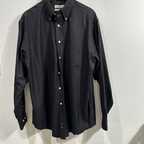 Turnbury Men's Black 100% Cotton Button Up‎ Shirt Long Sleeve Size L - Picture 1 of 8